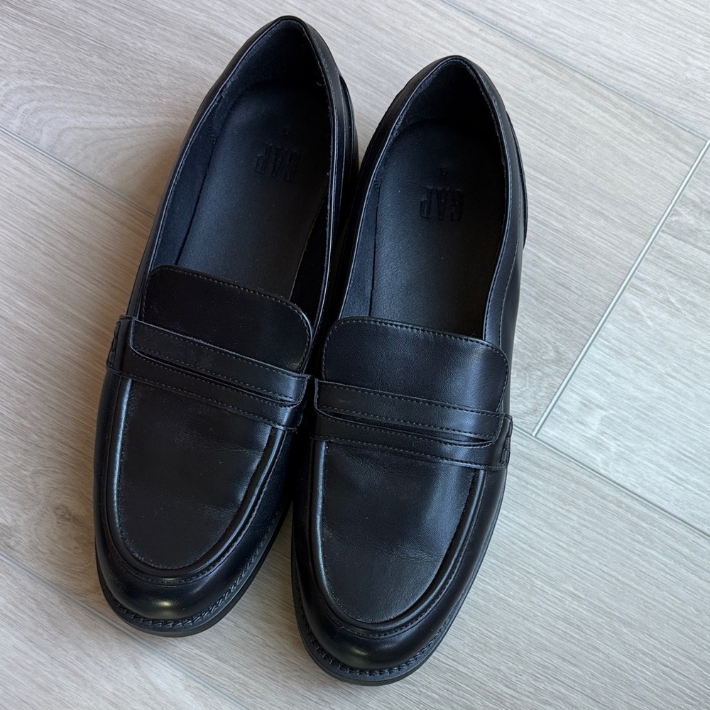 Gap black loafers, size 9